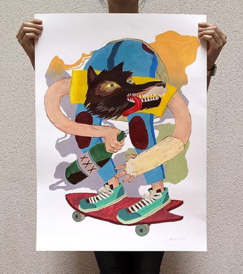 La obra de Hanako Mimiko para la expo Concrete Homeland. Disponible en State Barcelona